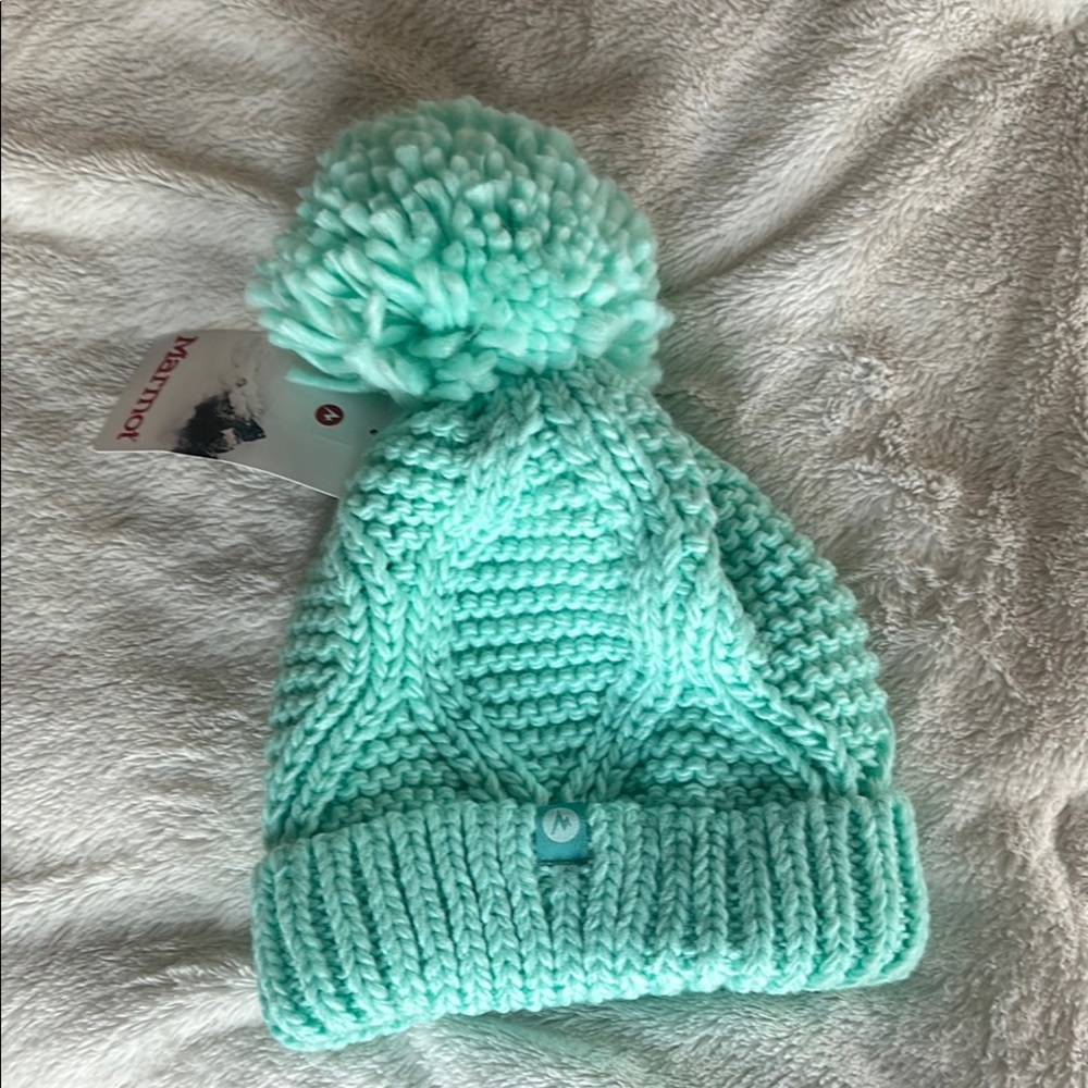 NWT Marmot Monica Hat, Teal Pom